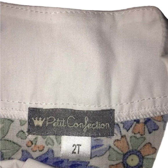 Petit Confection Girls 2t Floral Paisley Tunic Blue Orange White Green NWT - Picture 2 of 2
